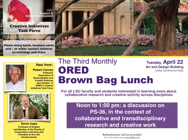 ORED Brown Bag Series--Tuesday, April 22, 2014